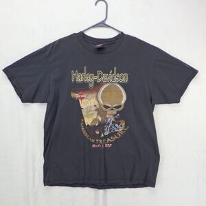 Harley-Davidson Tee T-Shirt XL Skull Treasure Map St Thomas 2005 Groupo Textil